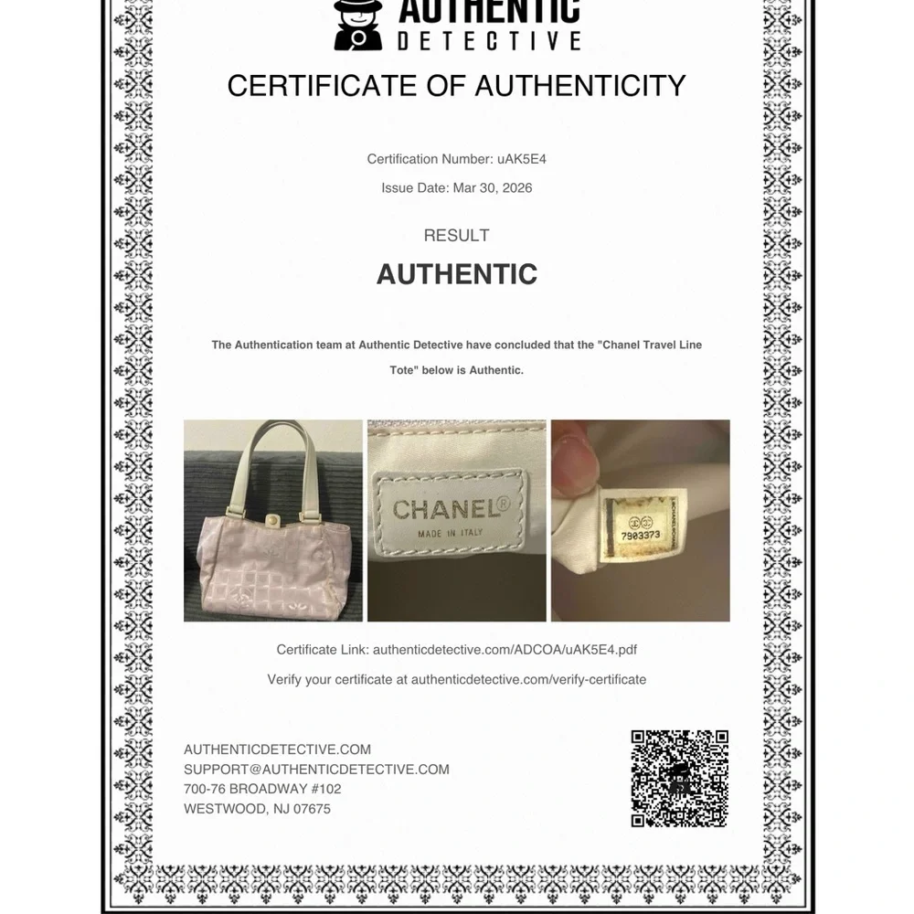 CHANEL travel line shoulder bag with COA